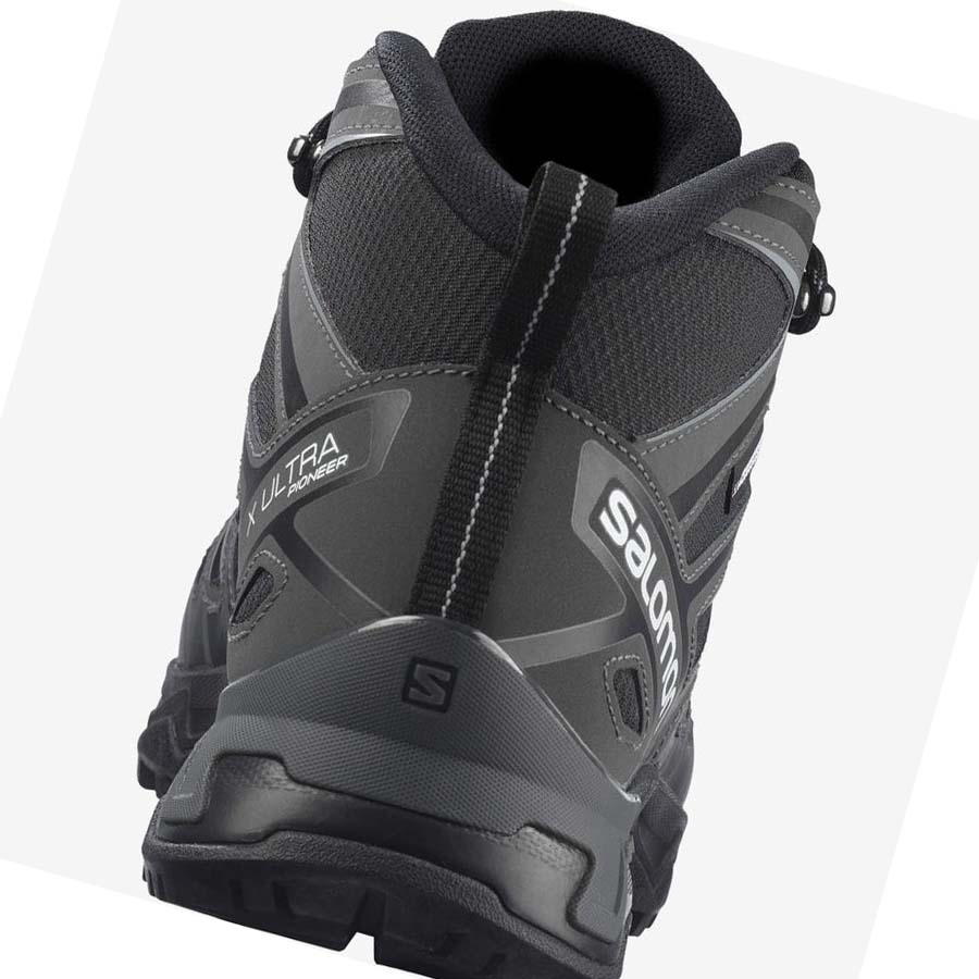 Salomon X ULTRA PIONEER MID CLIMASALOMON™ WATERPROOF Túracipő Férfi Szürke Fekete | HU 2071FDN